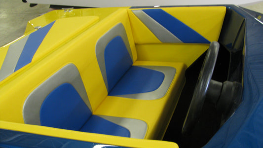 yellow speed boat seating -2